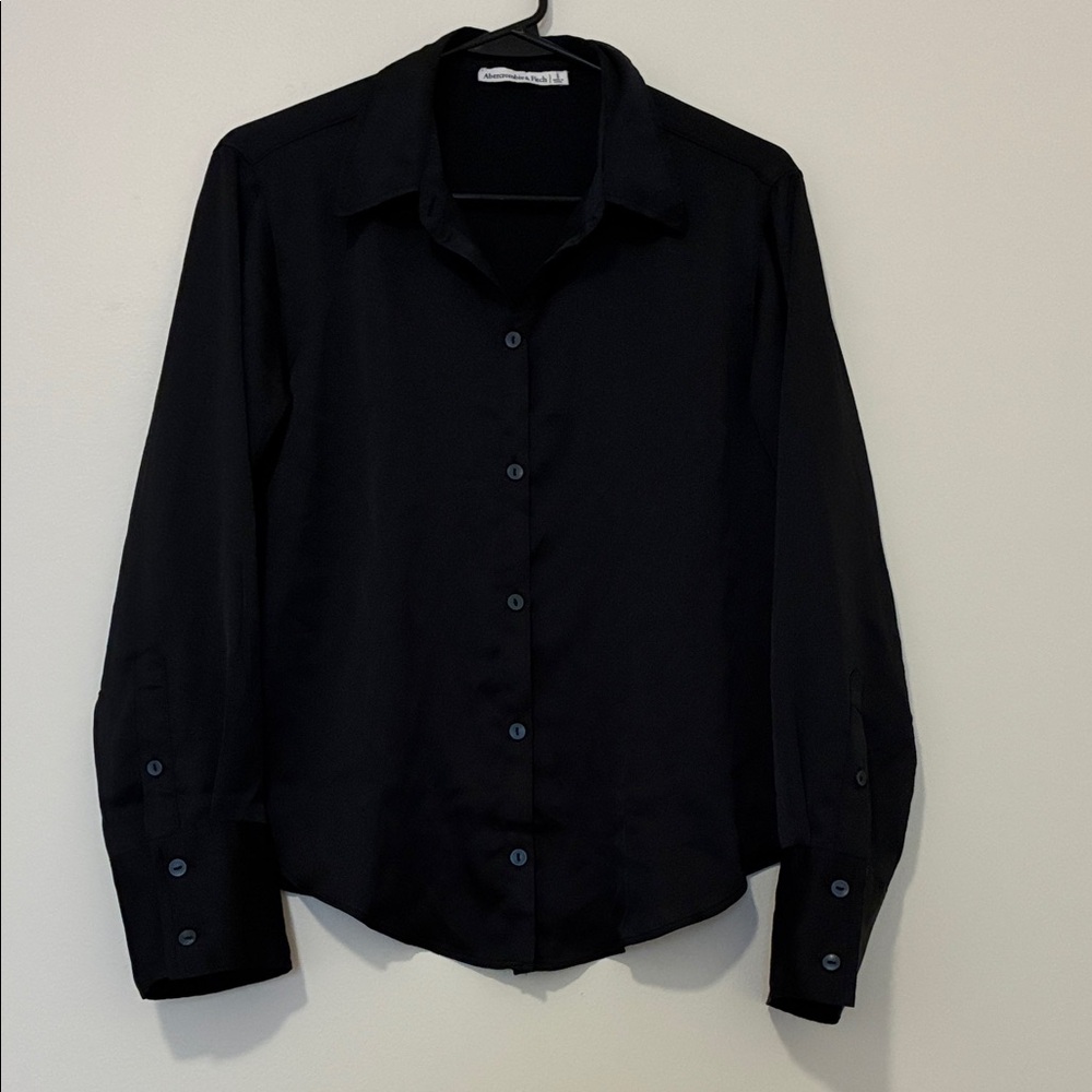 Abercrombie & Fitch Black Button-Down Shirt